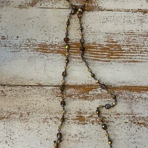 Elegant Brown Beaded Necklace